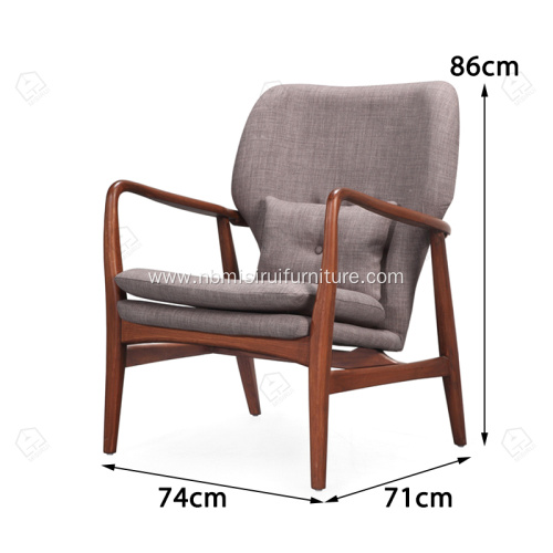 Wood frame living room arm single chairs